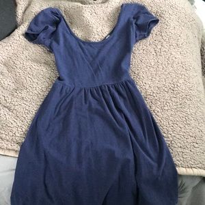 Navy blue skater dress